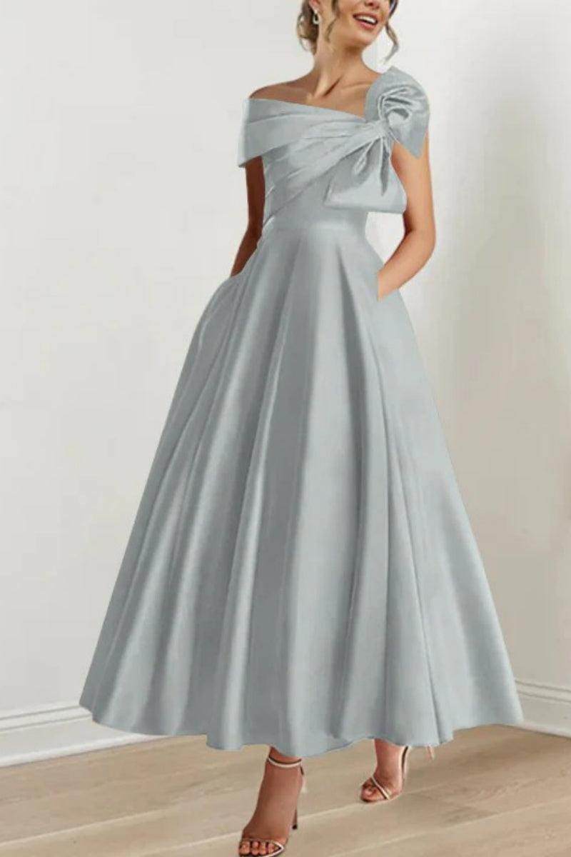 A Line Off The Shoulder Mother Dresses with Bows CM0333 - COCOMELODY