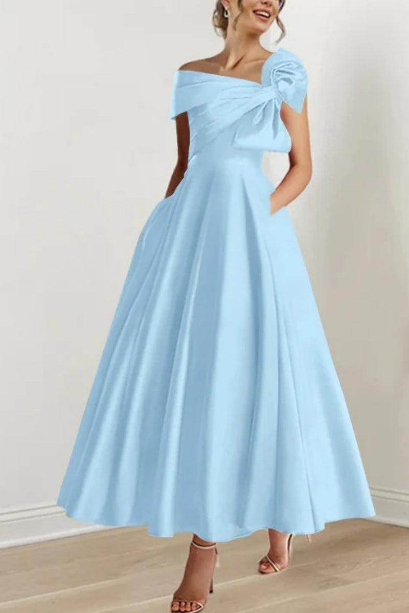 A Line Off The Shoulder Mother Dresses with Bows CM0333 - COCOMELODY