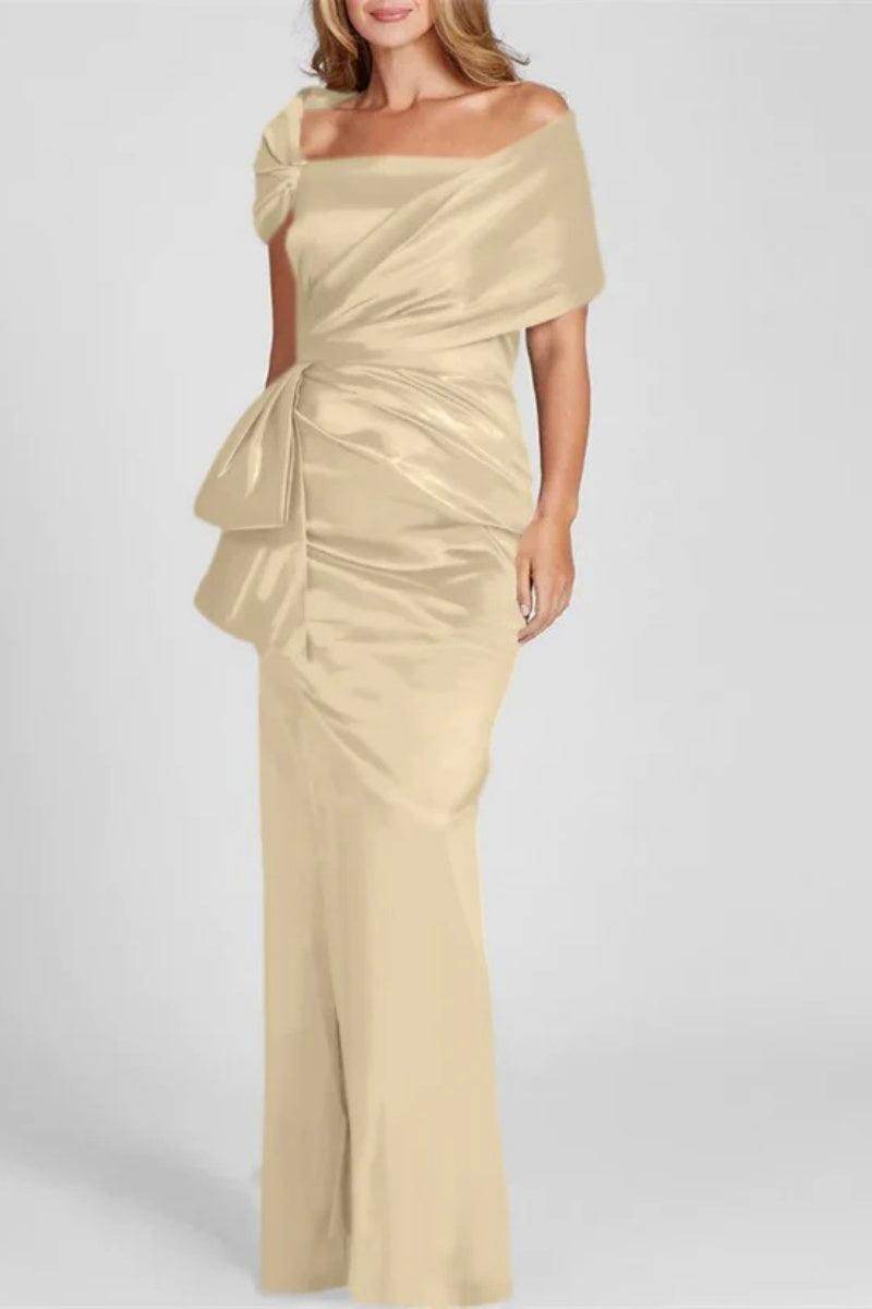 Off The Shoulder Floor Length Mother Of The Bride Dresses CM0336 - COCOMELODY