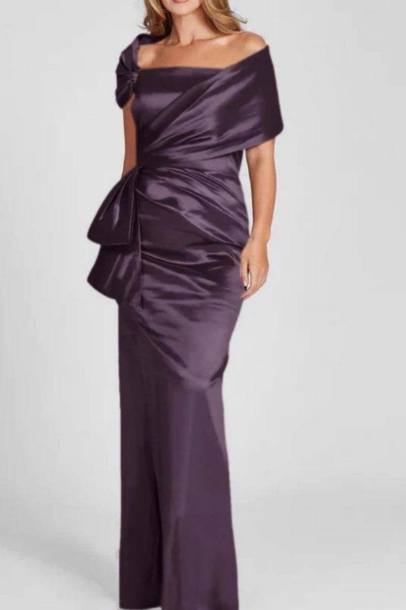 Off The Shoulder Floor Length Mother Of The Bride Dresses CM0336 - COCOMELODY