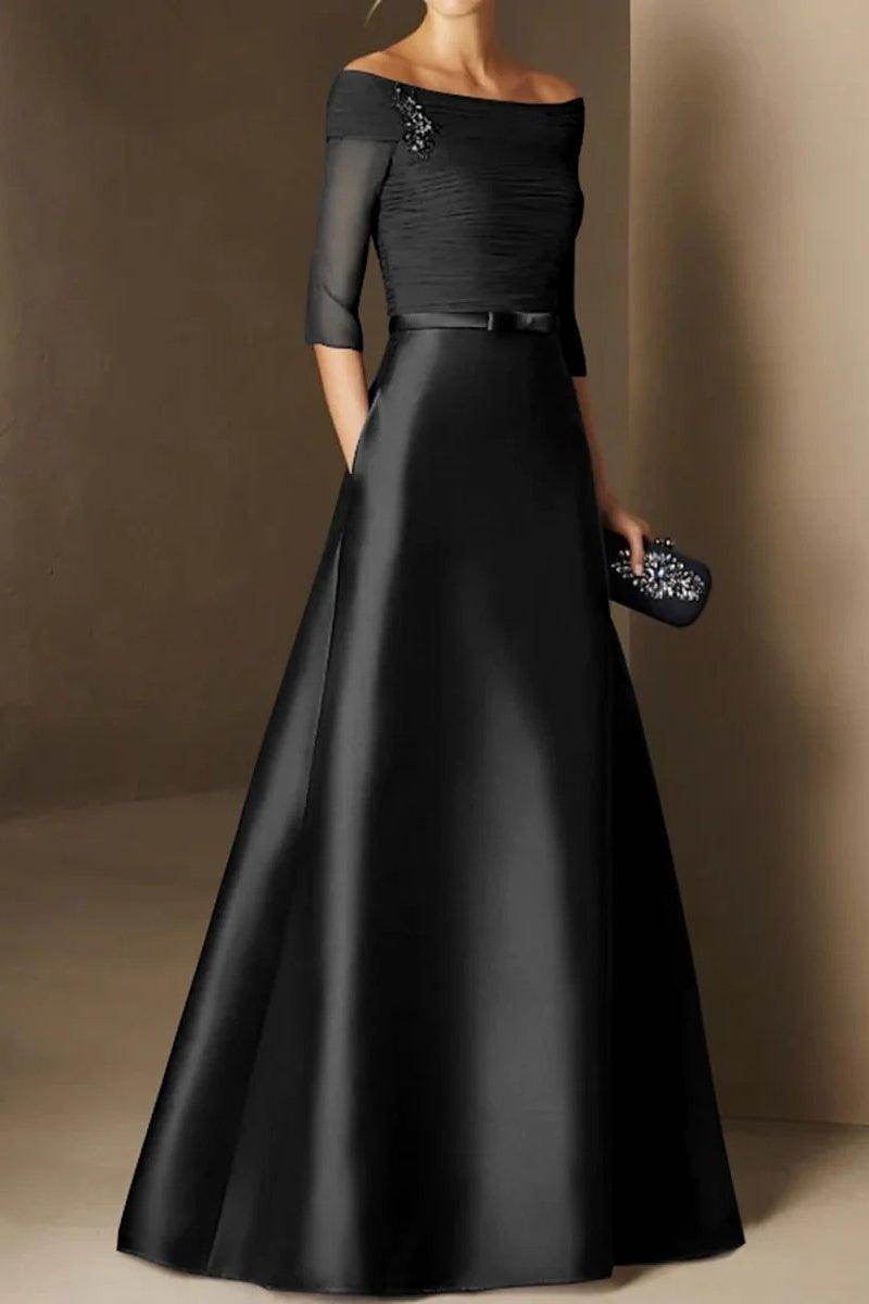 A Line Off The Shoulder Short Sleeves Applique Mother Dresses CM0339 - COCOMELODY