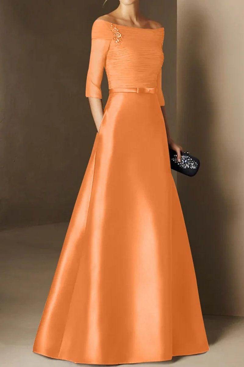 A Line Off The Shoulder Short Sleeves Applique Mother Dresses CM0339 - COCOMELODY