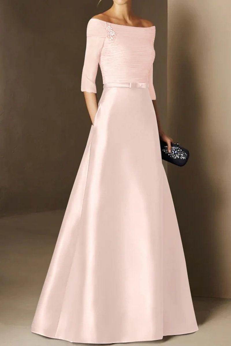 A Line Off The Shoulder Short Sleeves Applique Mother Dresses CM0339 - COCOMELODY