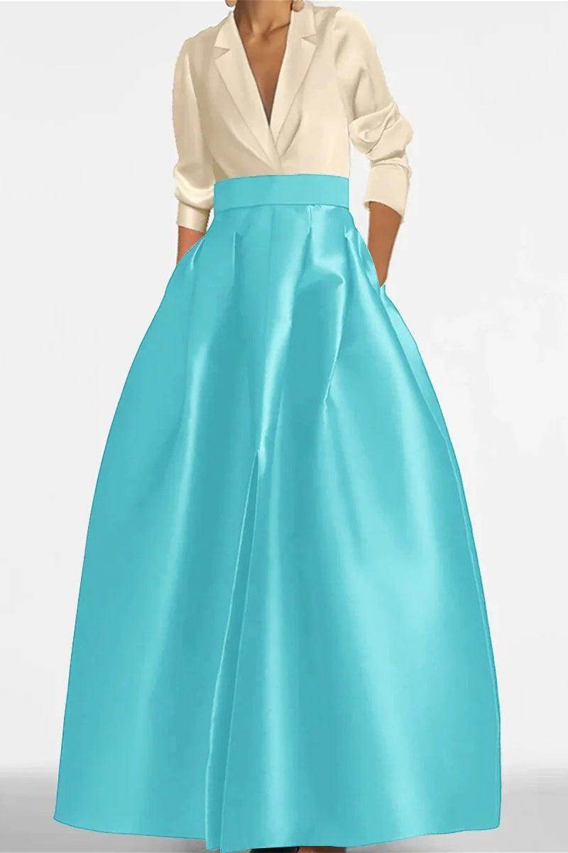 A Line Jewel Neck Long Sleeves Sequin Mother Dresses CM0342 - COCOMELODY