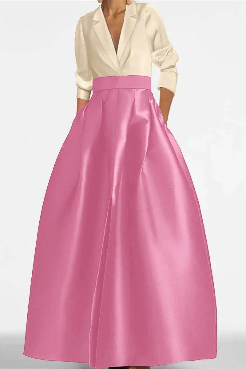 A Line Jewel Neck Long Sleeves Sequin Mother Dresses CM0342 - COCOMELODY