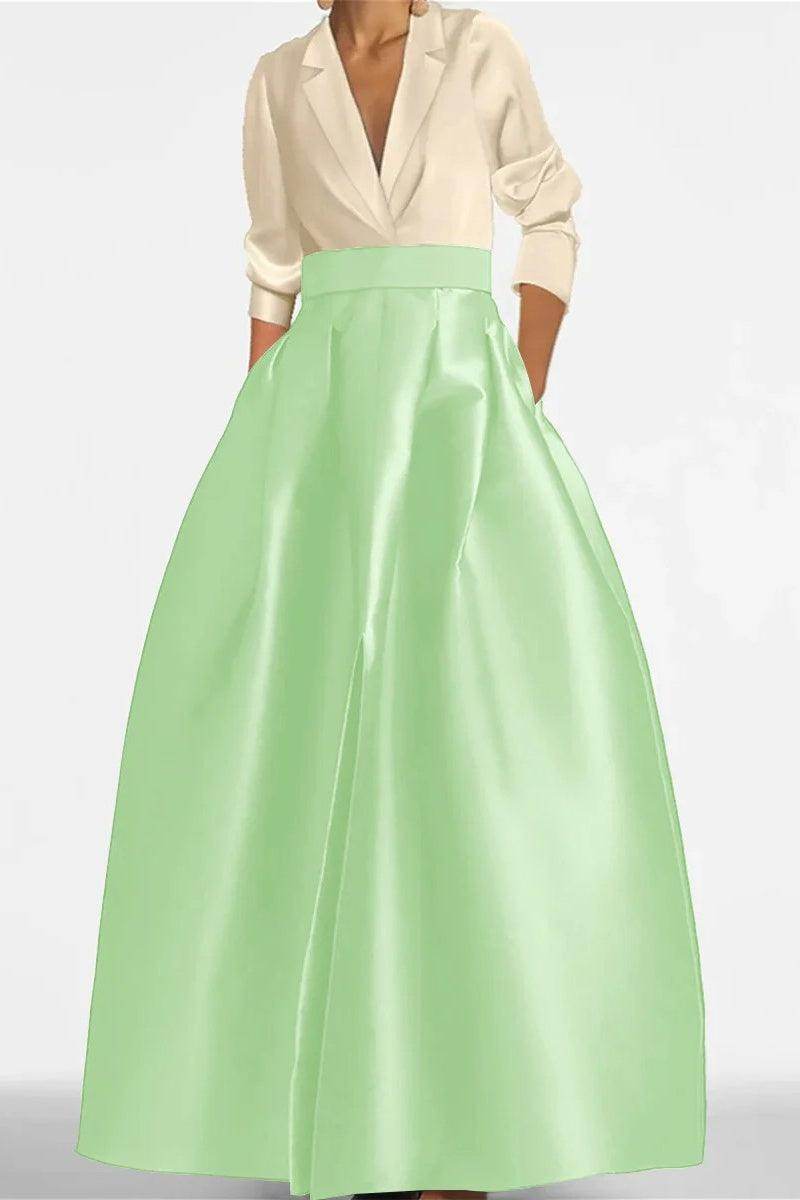 A Line Jewel Neck Long Sleeves Sequin Mother Dresses CM0342 - COCOMELODY