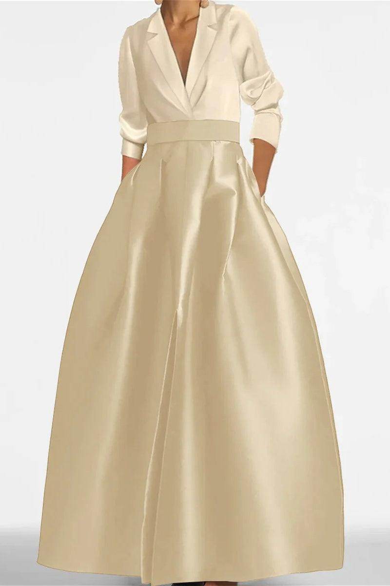 A Line Jewel Neck Long Sleeves Sequin Mother Dresses CM0342 - COCOMELODY