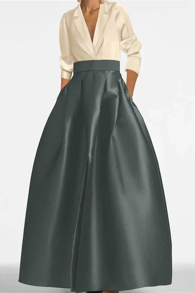 A Line Jewel Neck Long Sleeves Sequin Mother Dresses CM0342 - COCOMELODY