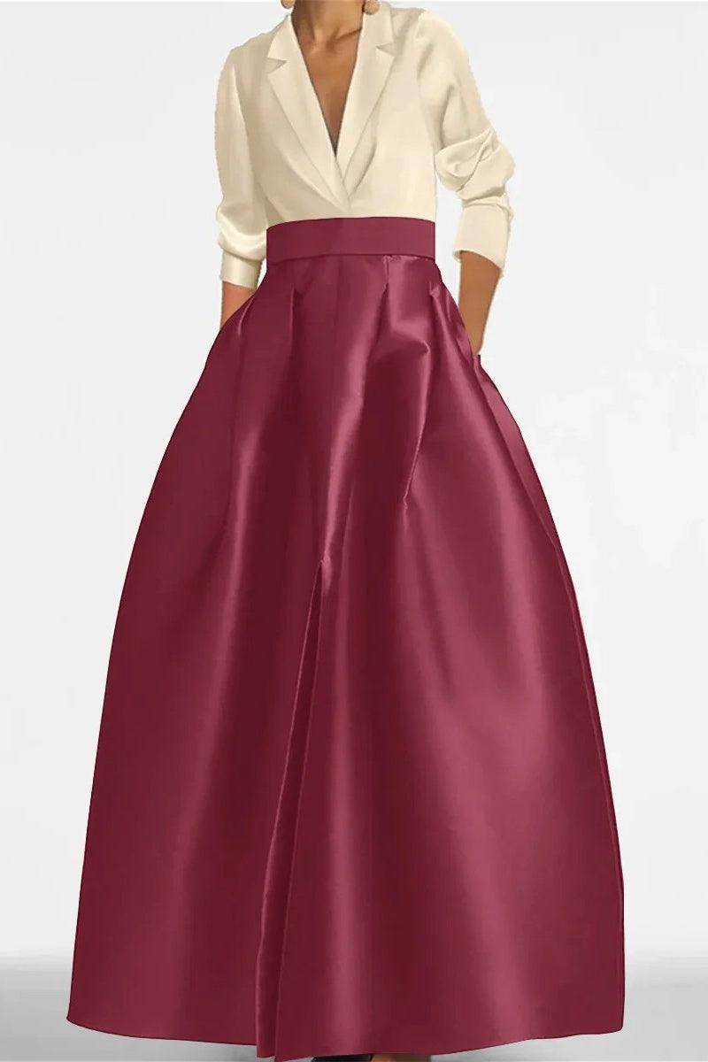 A Line Jewel Neck Long Sleeves Sequin Mother Dresses CM0342 - COCOMELODY