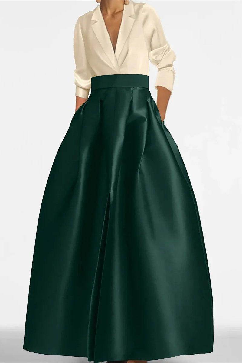 A Line Jewel Neck Long Sleeves Sequin Mother Dresses CM0342 - COCOMELODY