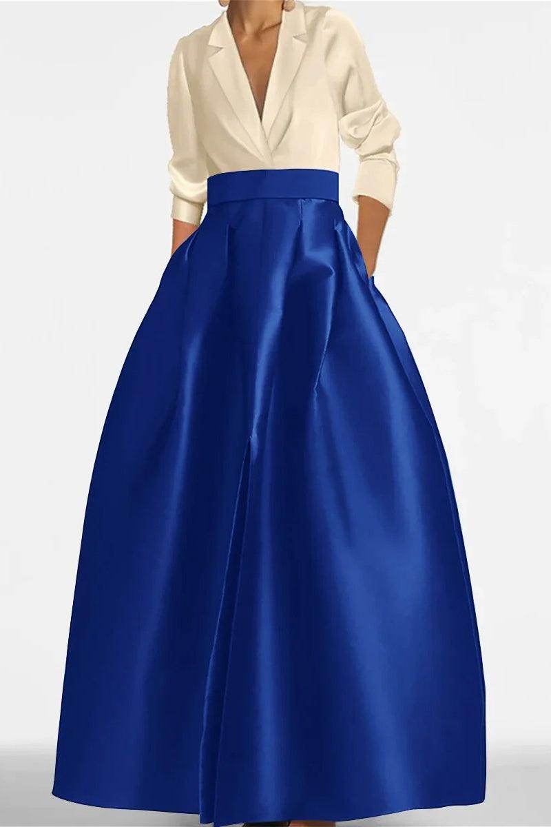 A Line Jewel Neck Long Sleeves Sequin Mother Dresses CM0342 - COCOMELODY