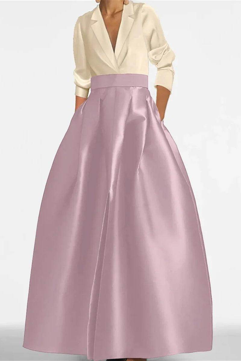 A Line Jewel Neck Long Sleeves Sequin Mother Dresses CM0342 - COCOMELODY