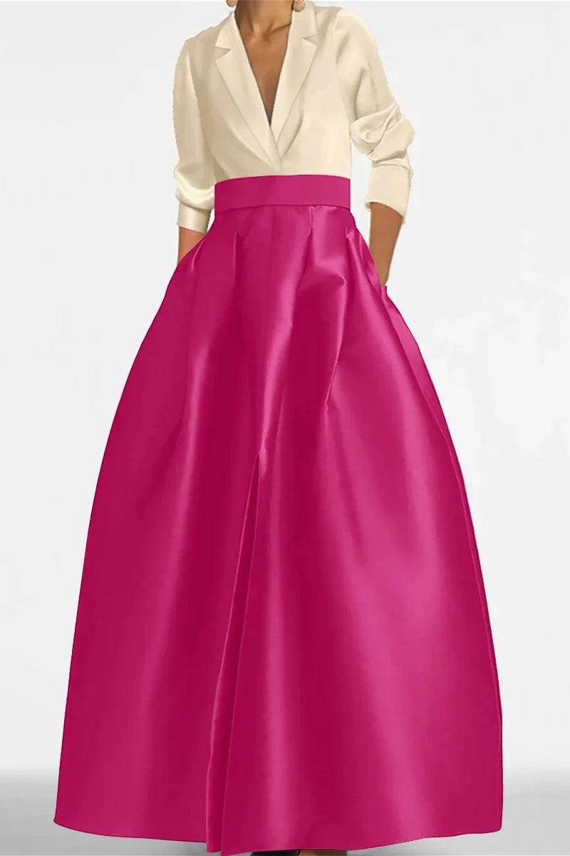 A Line Jewel Neck Long Sleeves Sequin Mother Dresses CM0342 - COCOMELODY