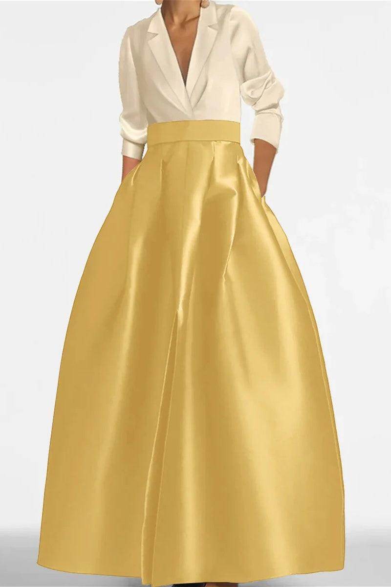 A Line Jewel Neck Long Sleeves Sequin Mother Dresses CM0342 - COCOMELODY