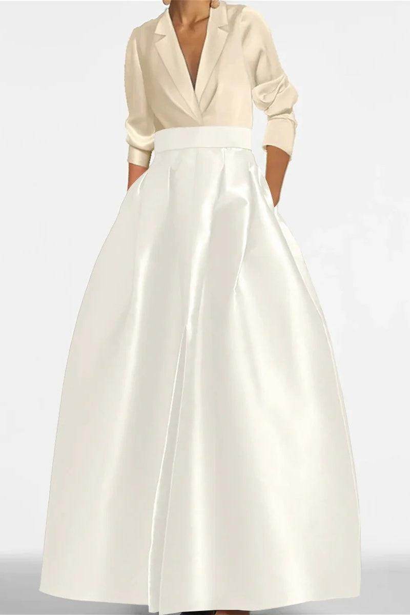 A Line Jewel Neck Long Sleeves Sequin Mother Dresses CM0342 - COCOMELODY