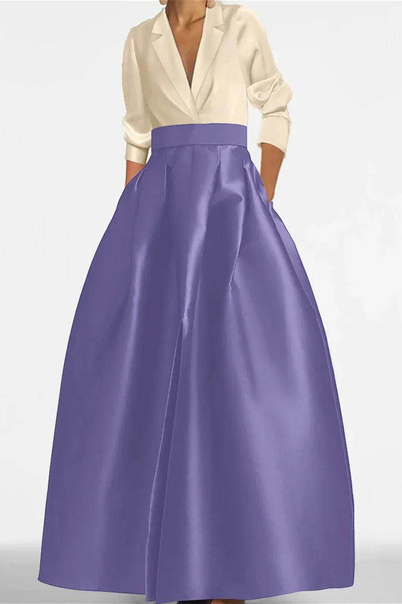 A Line Jewel Neck Long Sleeves Sequin Mother Dresses CM0342 - COCOMELODY