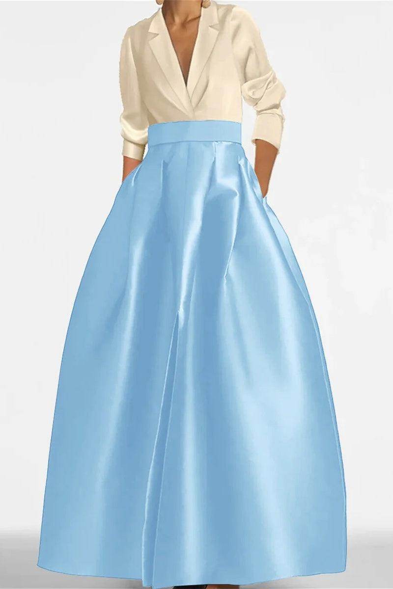 A Line Jewel Neck Long Sleeves Sequin Mother Dresses CM0342 - COCOMELODY