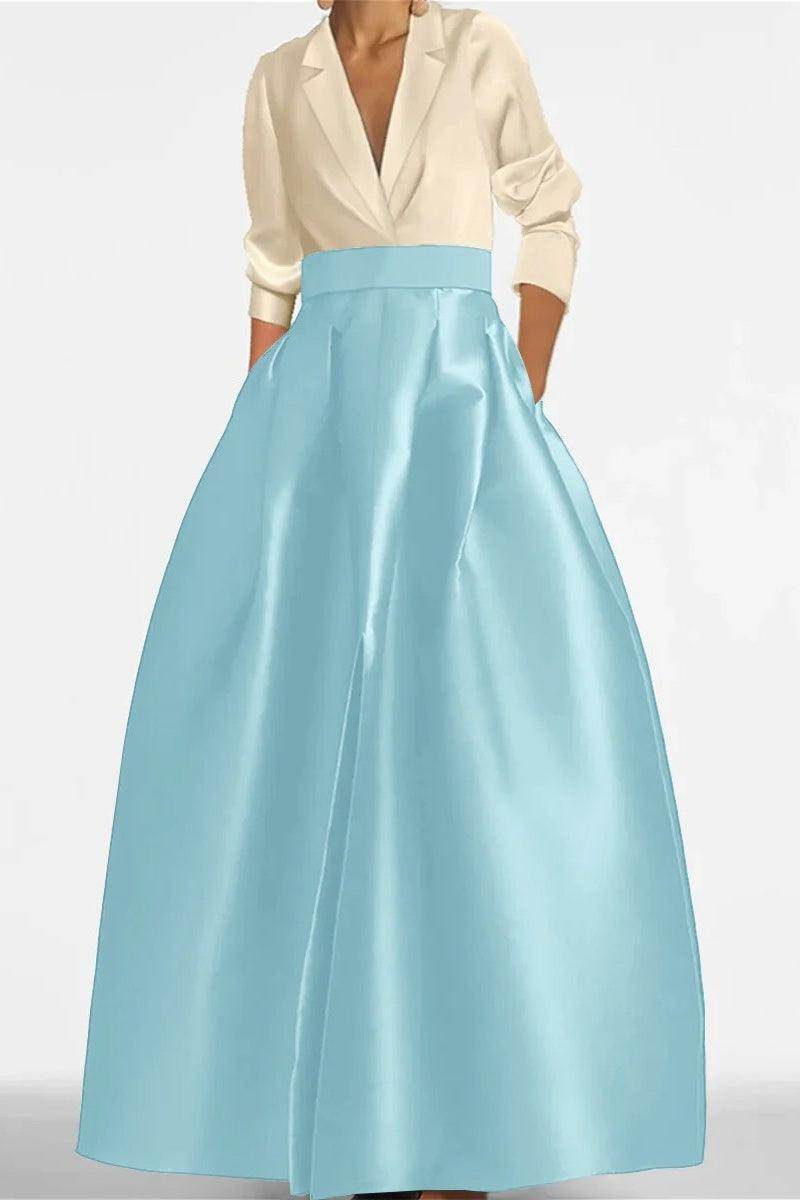 A Line Jewel Neck Long Sleeves Sequin Mother Dresses CM0342 - COCOMELODY