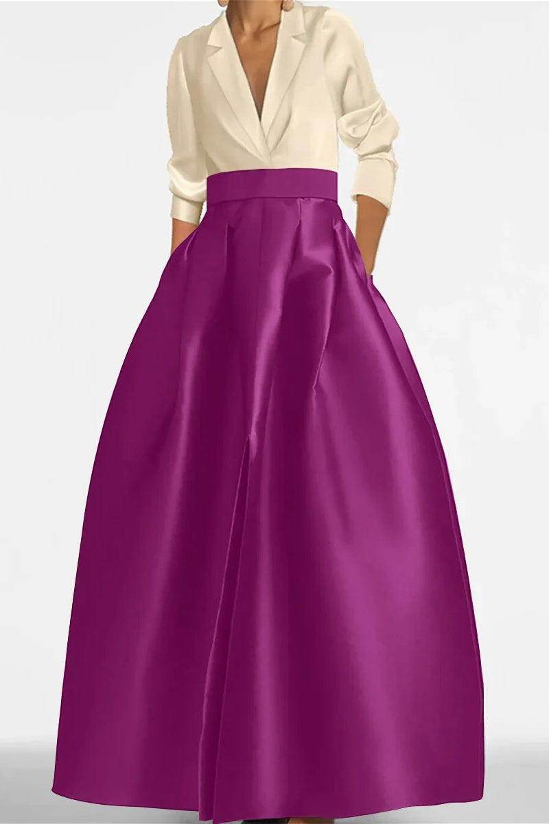 A Line Jewel Neck Long Sleeves Sequin Mother Dresses CM0342 - COCOMELODY