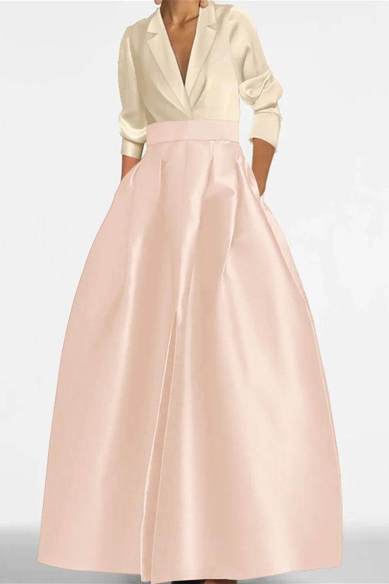 A Line Jewel Neck Long Sleeves Sequin Mother Dresses CM0342 - COCOMELODY