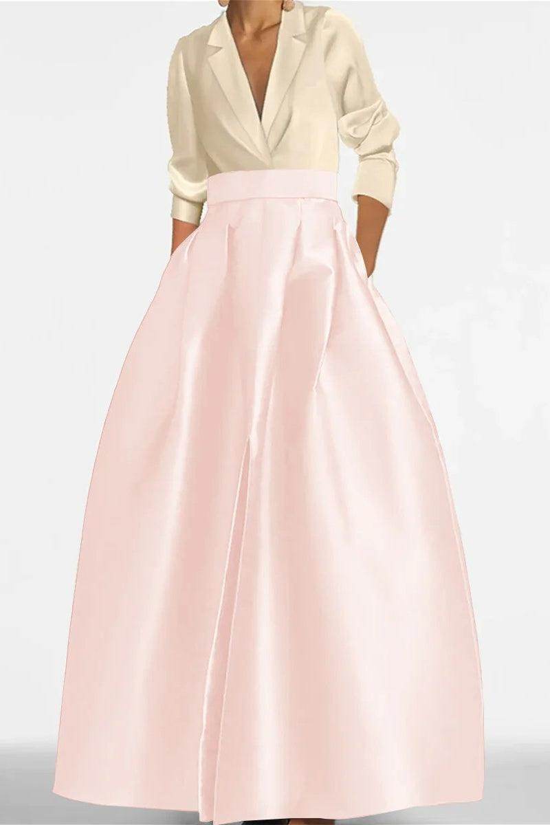 A Line Jewel Neck Long Sleeves Sequin Mother Dresses CM0342 - COCOMELODY