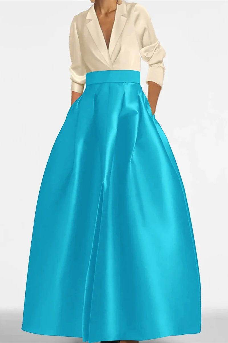 A Line Jewel Neck Long Sleeves Sequin Mother Dresses CM0342 - COCOMELODY