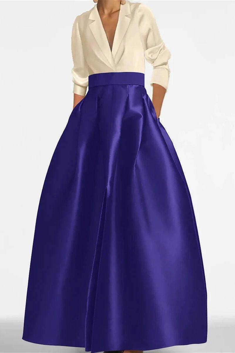 A Line Jewel Neck Long Sleeves Sequin Mother Dresses CM0342 - COCOMELODY