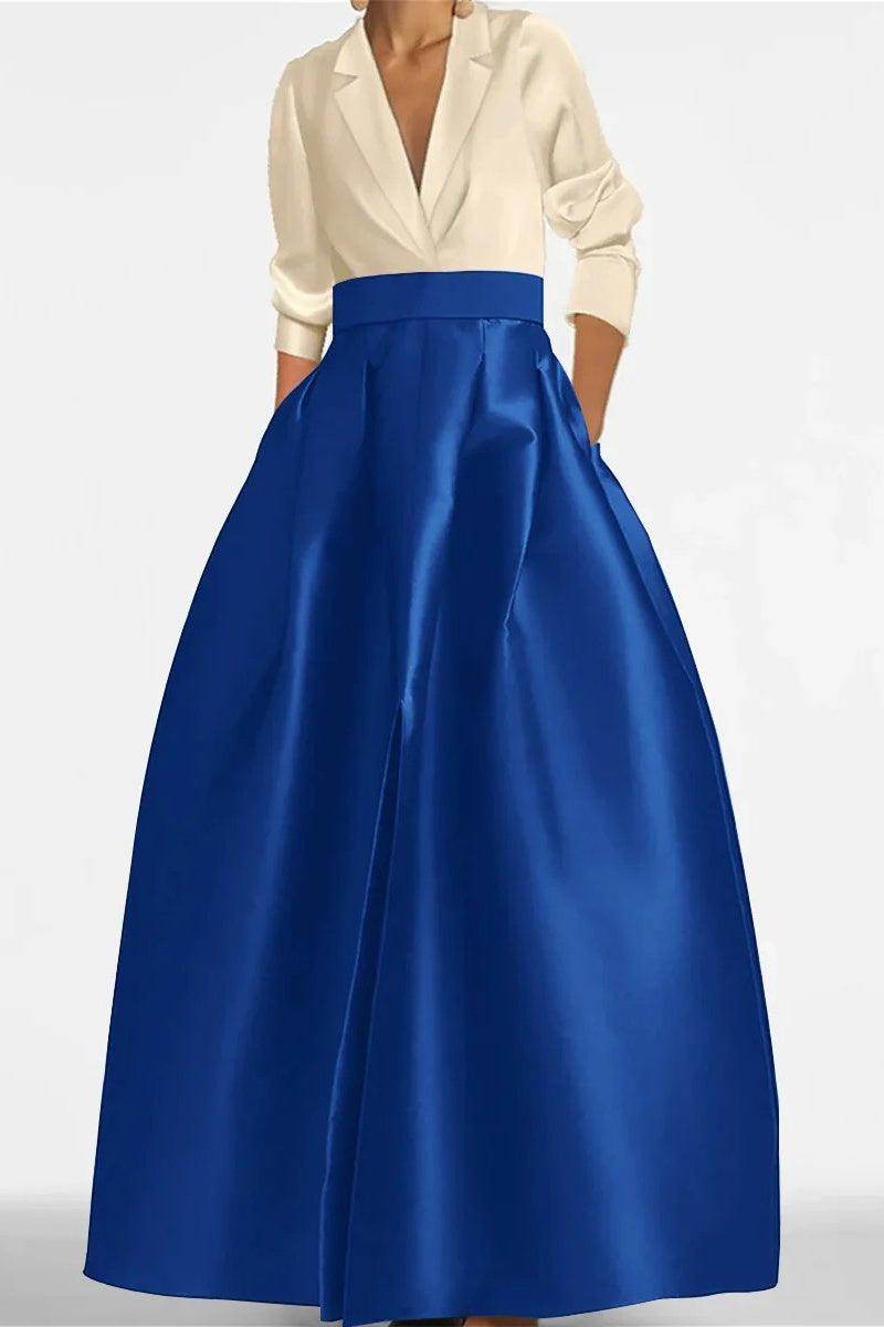 A Line Jewel Neck Long Sleeves Sequin Mother Dresses CM0342 - COCOMELODY