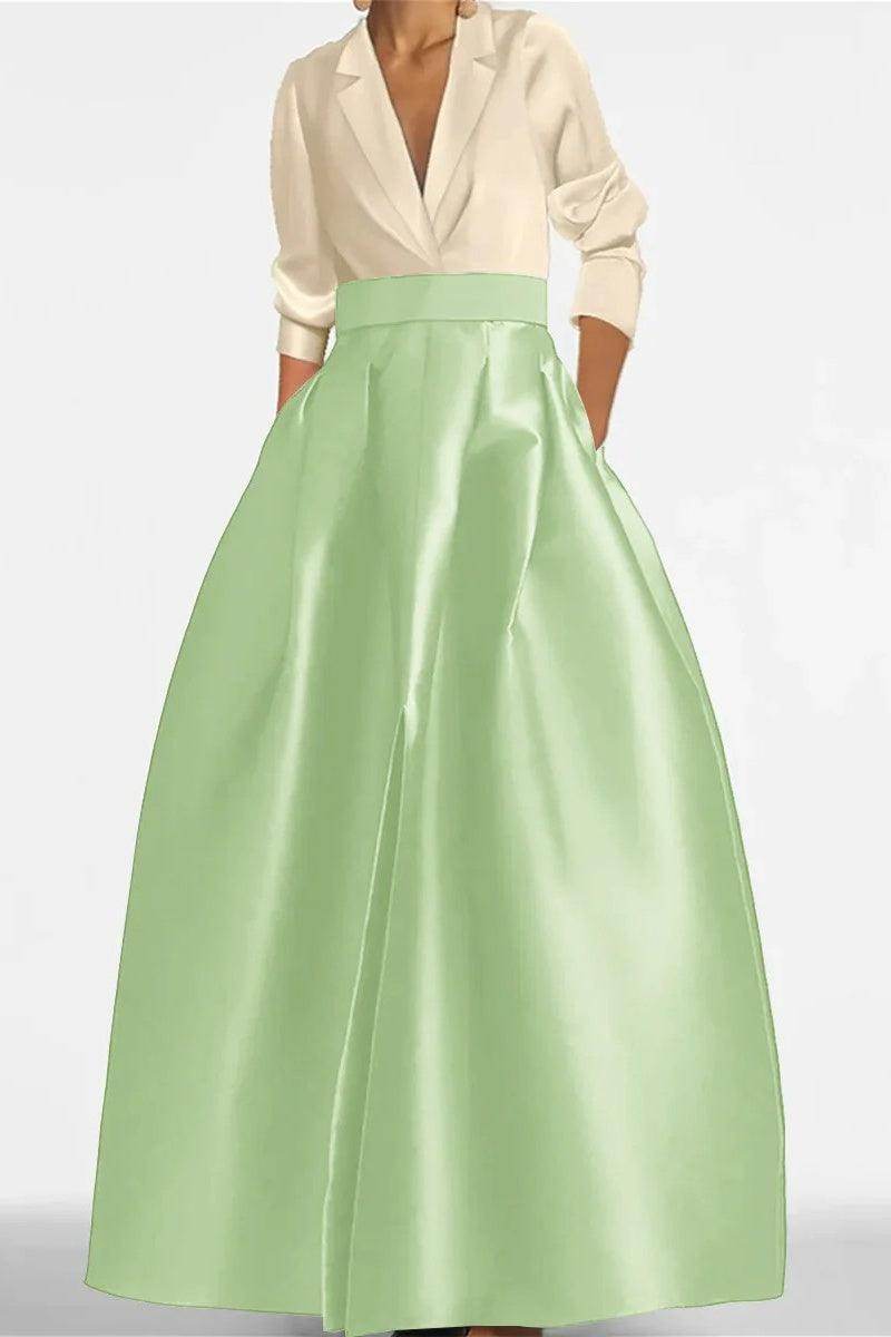 A Line Jewel Neck Long Sleeves Sequin Mother Dresses CM0342 - COCOMELODY