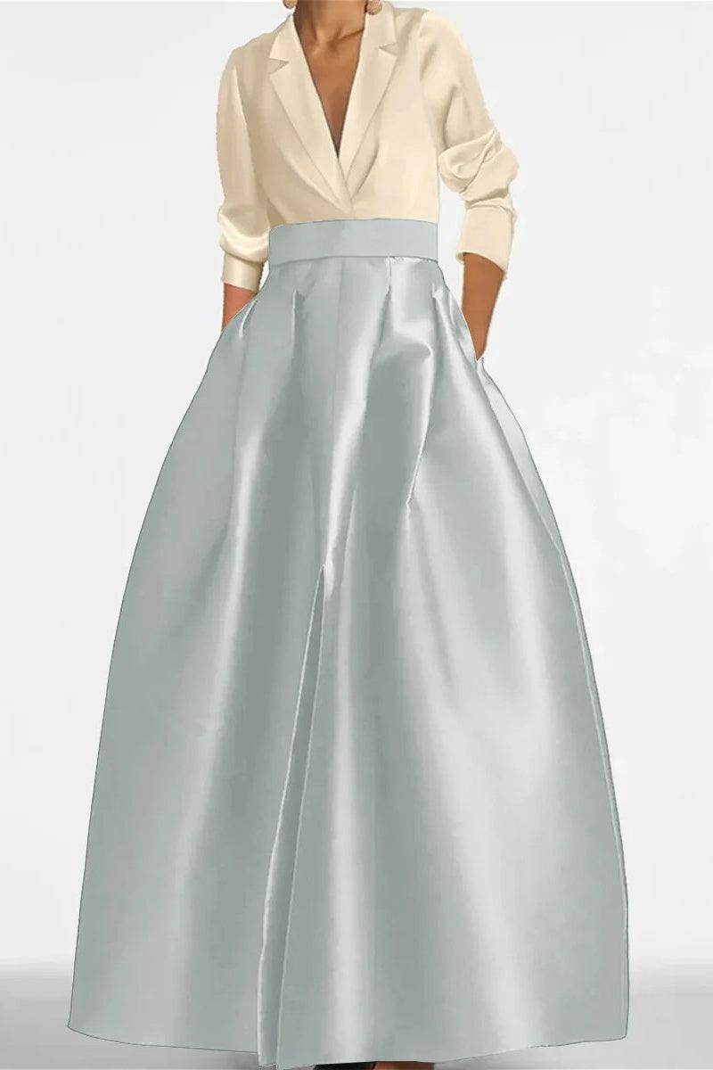 A Line Jewel Neck Long Sleeves Sequin Mother Dresses CM0342 - COCOMELODY