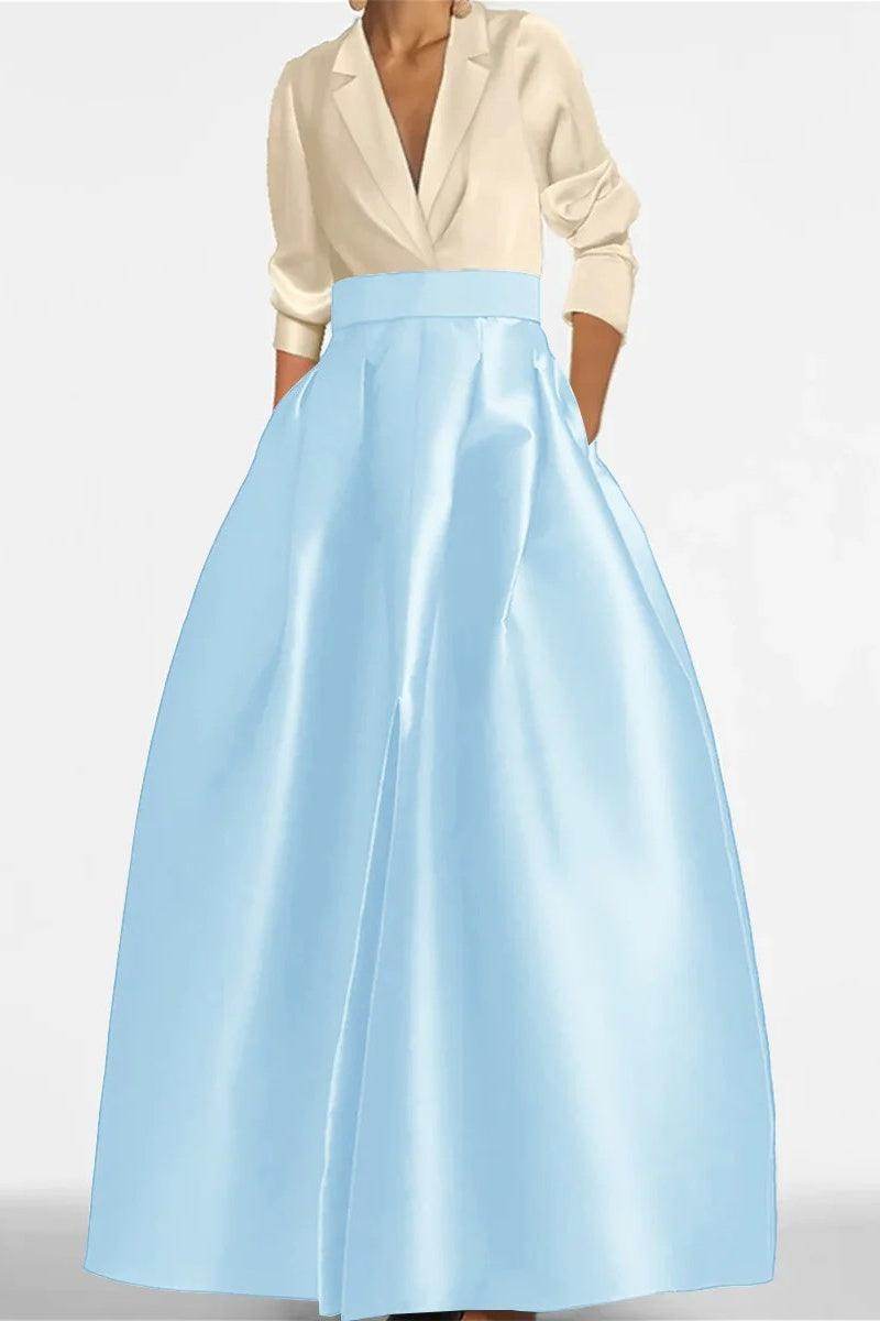 A Line Jewel Neck Long Sleeves Sequin Mother Dresses CM0342 - COCOMELODY
