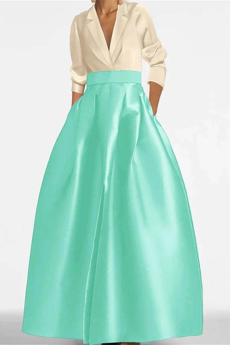 A Line Jewel Neck Long Sleeves Sequin Mother Dresses CM0342 - COCOMELODY