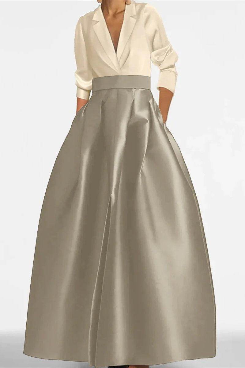 A Line Jewel Neck Long Sleeves Sequin Mother Dresses CM0342 - COCOMELODY