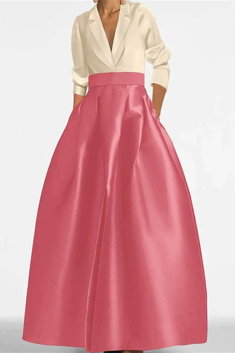 A Line Jewel Neck Long Sleeves Sequin Mother Dresses CM0342 - COCOMELODY