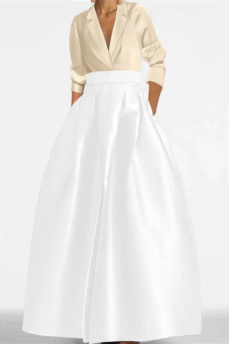 A Line Jewel Neck Long Sleeves Sequin Mother Dresses CM0342 - COCOMELODY