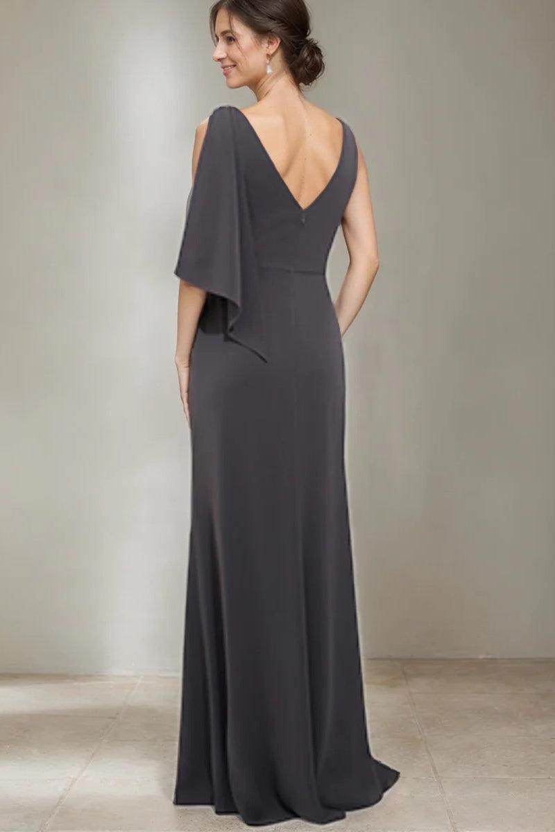 Sheath Column Scoop Neck Mother Of The Bride Dresses CM0352 - COCOMELODY