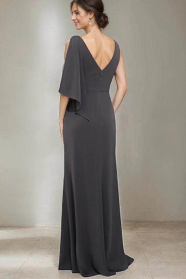 Sheath Column Scoop Neck Mother Of The Bride Dresses CM0352 - COCOMELODY