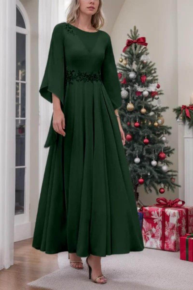 A Line Princess Jewel Neck Ankle Length Sequins Mother Dresses CM0355 - COCOMELODY