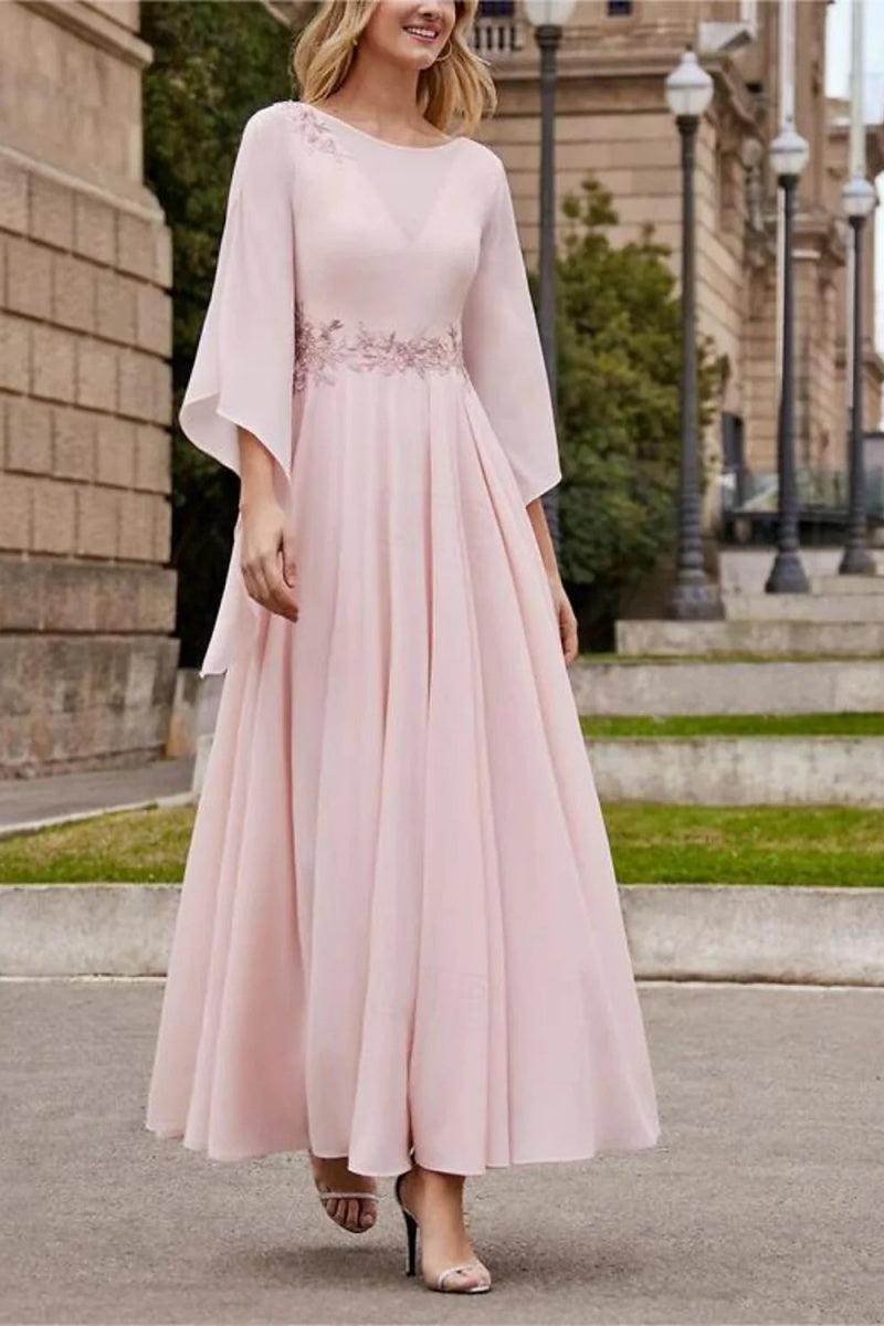 A-Line Ankle Length Chiffon Mother of the Bride Dresses COCOMELODY CM0355, M-Regency A-Line Ankle Length Chiffon Mother of the Bride Dresses COCOMELODY CM0355, M-Regency