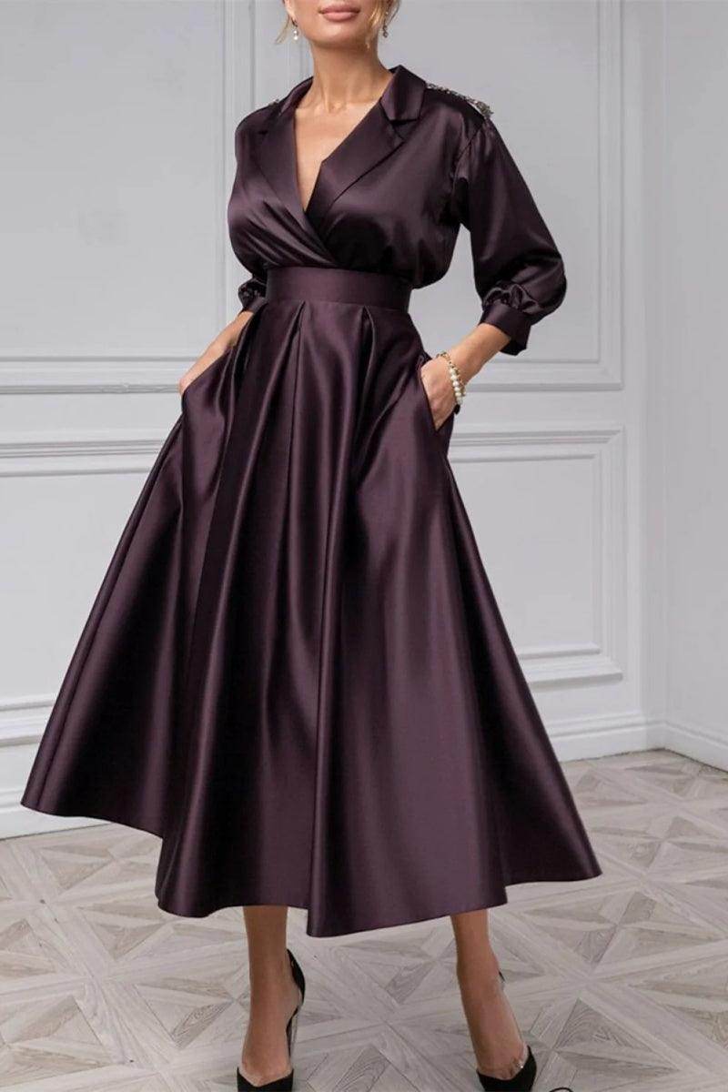 A-Line Tea length Satin Mother of the Groom Dresses COCOMELODY CM0360, Mint Green A-Line Tea length Satin Mother of the Groom Dresses COCOMELODY CM0360, Mint Green