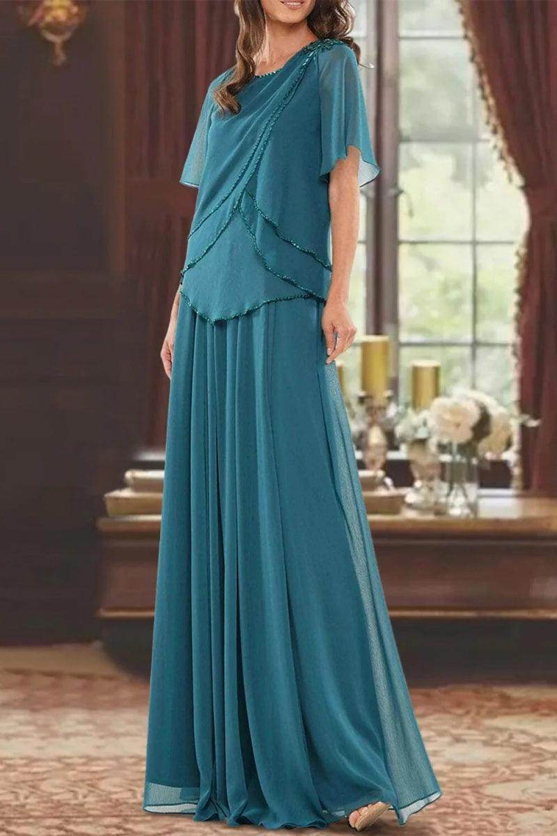 Princess Floor Length Chiffon Mother of the Bride Dress COCOMELODY CM0363, M-Daffodil Princess Floor Length Chiffon Mother of the Bride Dress COCOMELODY CM0363, M-Daffodil