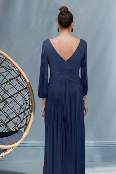 A Line V Neck Mother of the Bride Dresses with Ruched CM0367CR - COCOMELODY