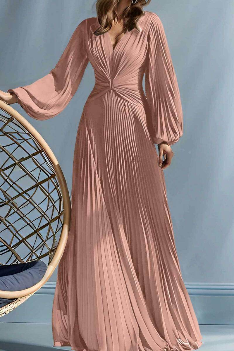 A Line V Neck Mother of the Bride Dresses with Ruched CM0367 - COCOMELODY