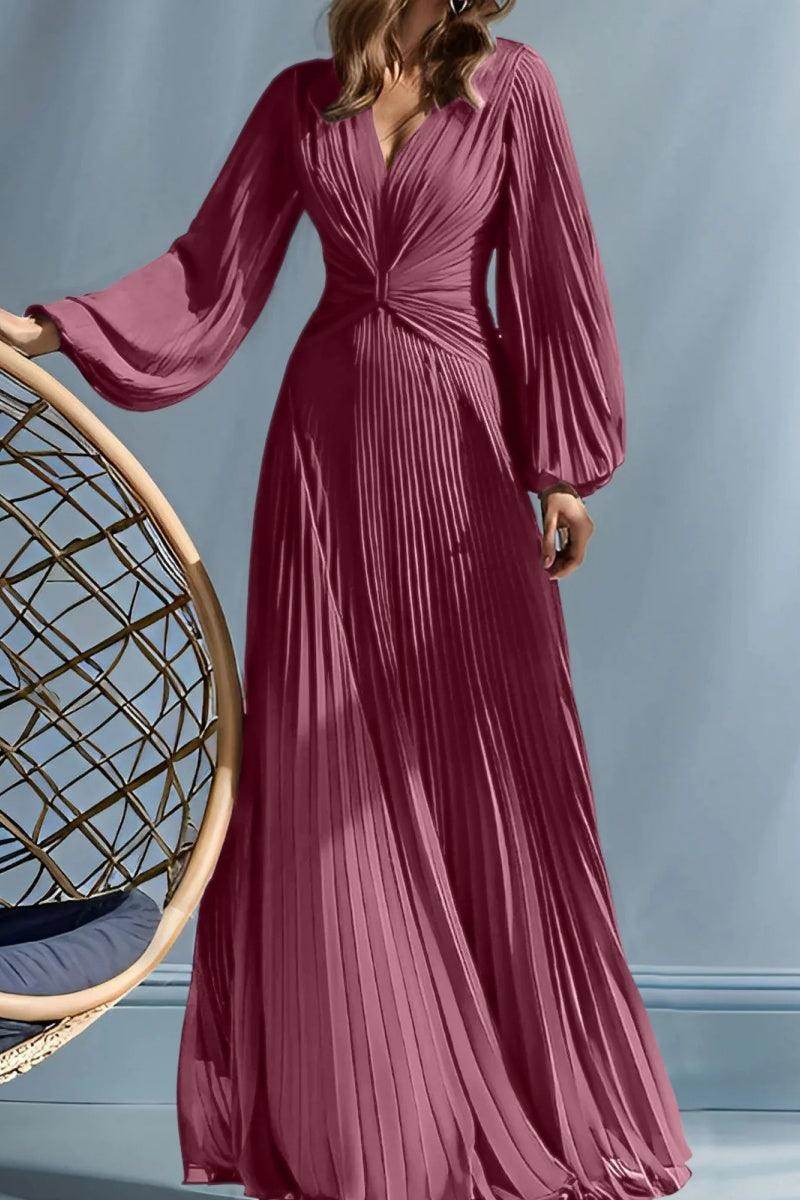 A Line V Neck Mother of the Bride Dresses with Ruched CM0367 - COCOMELODY