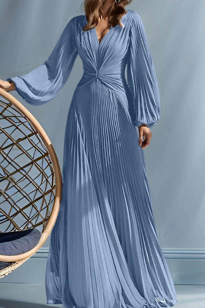 A Line V Neck Mother of the Bride Dresses with Ruched CM0367 - COCOMELODY
