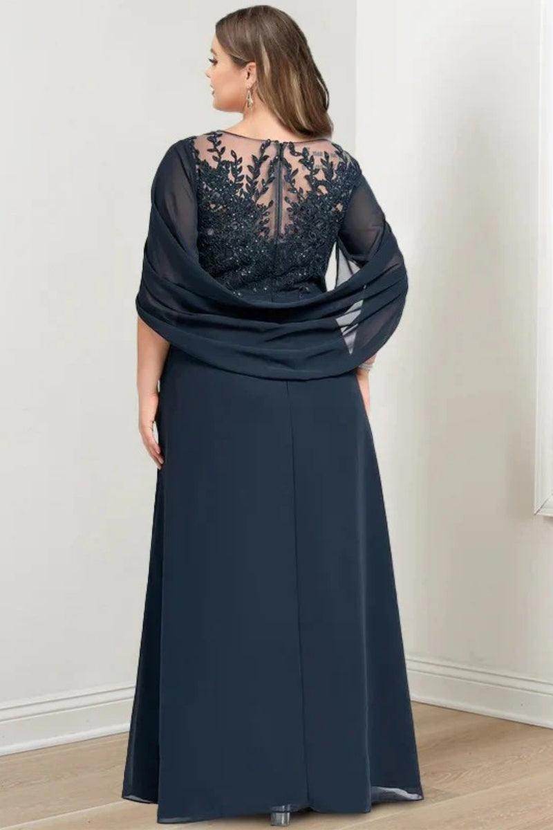 A Line Scoop Floor Length Sequins Mother of the Bride Dresses CM0369 - COCOMELODY