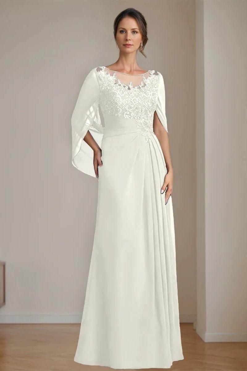 A Line Scoop Floor Length Sequins Mother of the Bride Dresses CM0369 - COCOMELODY