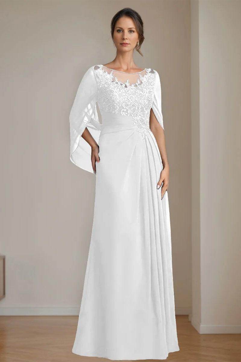 A Line Scoop Floor Length Sequins Mother of the Bride Dresses CM0369 - COCOMELODY