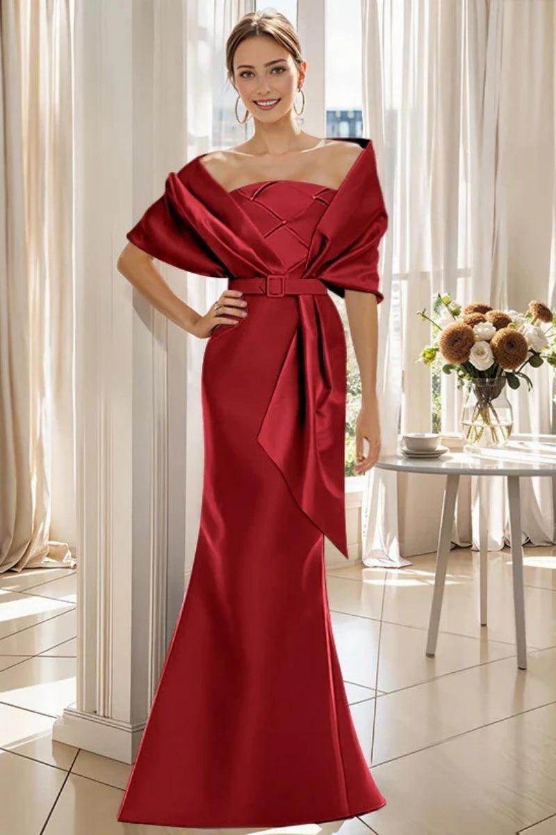 Trumpet 2 Pieces Floor Length Mother of the Bride Dresses CM0370 - COCOMELODY