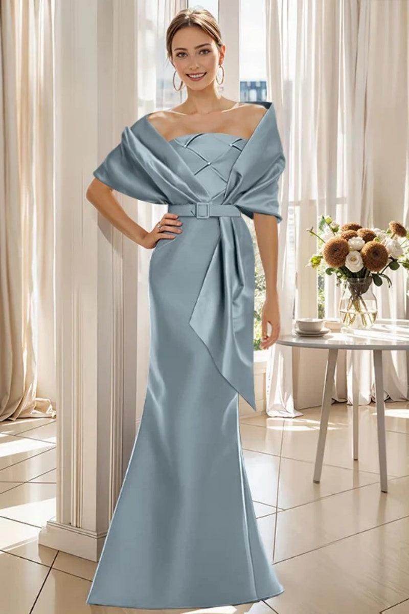 Trumpet 2 Pieces Floor Length Mother of the Bride Dresses CM0370 - COCOMELODY